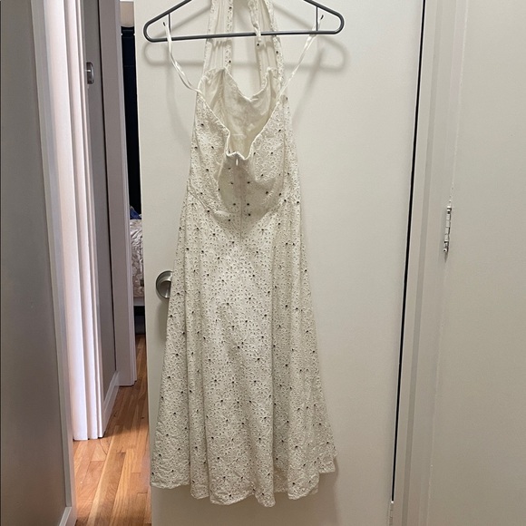 Diane Von Furstenberg Cream Lace Backless Dress - Picture 4 of 4